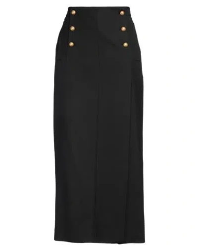 N°21 Woman Maxi Skirt Black Size 4 Polyester, Wool, Elastane