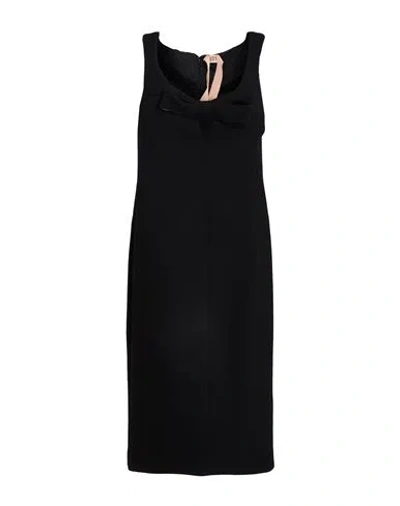 N°21 Woman Midi Dress Black Size 10 Wool, Polyamide, Elastane