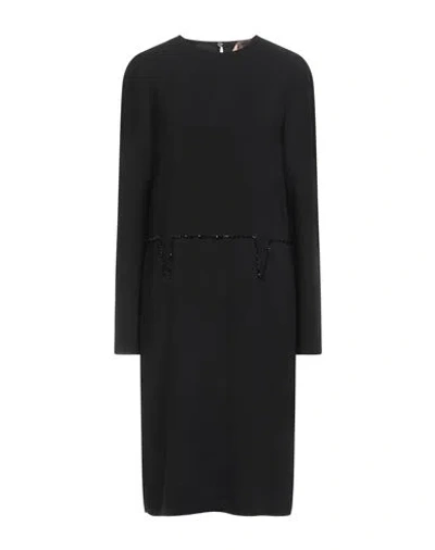 N°21 Woman Midi Dress Black Size 12 Polyester