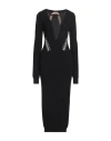 N°21 Woman Midi Dress Black Size 6 Viscose In Black