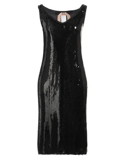 N°21 Woman Midi Dress Black Size 6 Polyester, Elastane