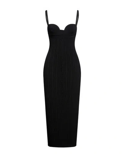 N°21 Woman Midi Dress Black Size 6 Viscose, Polyester