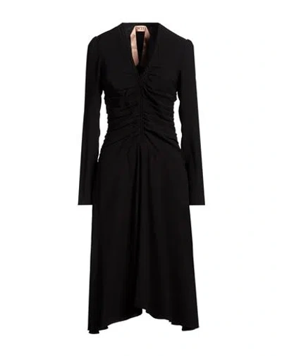 N°21 Woman Midi Dress Black Size 8 Polyester