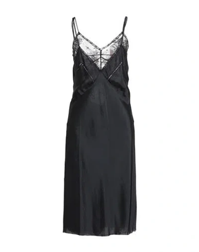 N°21 Woman Midi Dress Black Size 8 Viscose, Polyester, Polyamide, Cotton, Elastane