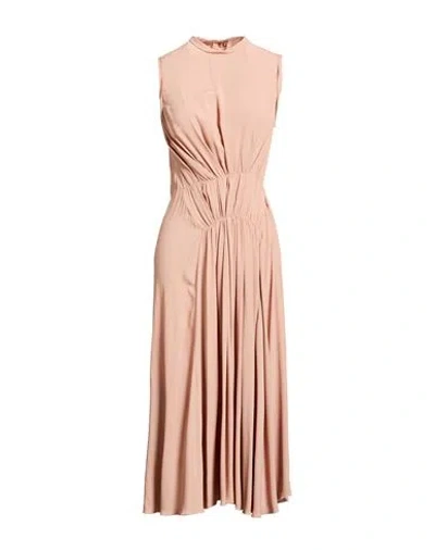 N°21 Woman Midi Dress Blush Size 2 Acetate, Silk In Pink