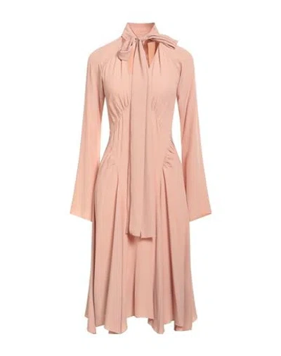 N°21 Woman Midi Dress Blush Size 4 Acetate, Silk In Pink
