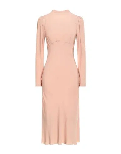 N°21 Woman Midi Dress Blush Size 4 Acetate, Silk In Neutral