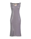 N°21 Woman Midi Dress Grey Size 8 Polyester, Elastane In Gray