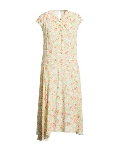 N°21 Woman Midi Dress Light Green Size 4 Viscose