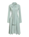 N°21 Woman Midi Dress Sage Green Size 4 Acetate, Silk In Neutral