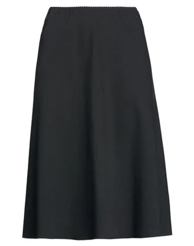 N°21 Woman Midi Skirt Black Size 10 Polyester, Wool, Elastane