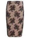 N°21 Woman Midi Skirt Black Size 4 Polyamide, Cotton, Elastane In Brown
