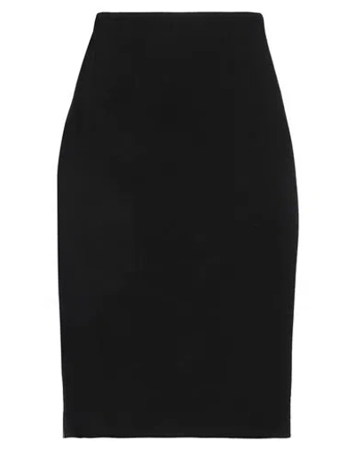 N°21 Woman Midi Skirt Black Size 4 Wool, Polyamide, Elastane