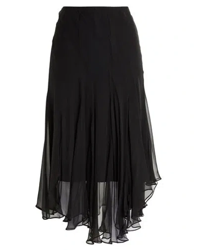 N°21 Woman Midi Skirt Black Size 6 Silk
