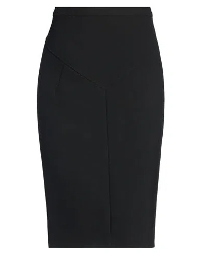 N°21 Woman Midi Skirt Black Size 8 Polyester, Viscose, Cotton, Elastane