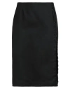 N°21 Woman Midi Skirt Light Brown Size 4 Wool, Polyamide, Elastane, Glass, Polyester In Black
