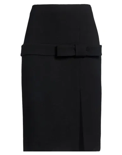 N°21 Woman Midi Skirt Black Size 8 Wool, Polyamide, Elastane