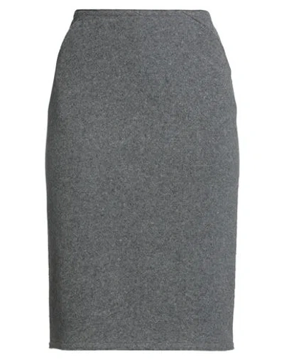 N°21 Woman Midi Skirt Grey Size 6 Wool, Polyester, Polyamide In Gray