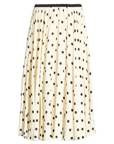 N°21 Woman Midi Skirt Ivory Size 6 Viscose In Neutral