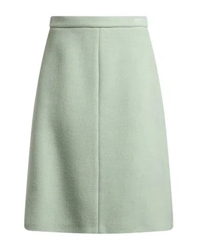 N°21 Woman Midi Skirt Light Green Size 6 Wool, Polyamide