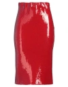 N°21 Woman Midi Skirt Red Size 4 Polyester, Elastane