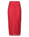 N°21 Woman Midi Skirt Red Size 6 Cotton, Polyamide In Red