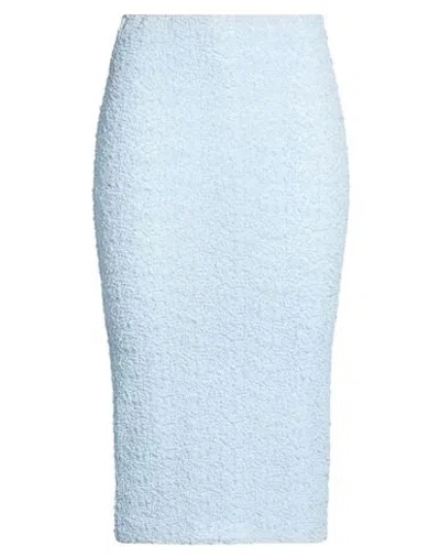 N°21 Woman Midi Skirt Sky Blue Size L Silk