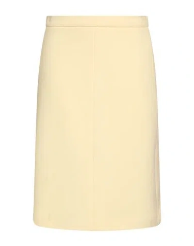 N°21 Woman Midi Skirt Yellow Size 6 Wool, Polyamide