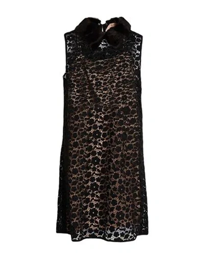 N°21 Woman Mini Dress Black Size 10 Polyester, Modal