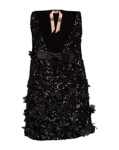 N°21 Woman Mini Dress Black Size 6 Polyester