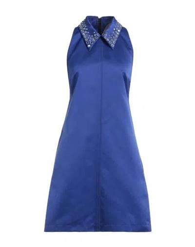 N°21 Woman Short Dress Bright Blue Size 2 Polyester