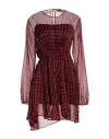 N°21 Woman Short Dress Red Size 8 Silk In Red