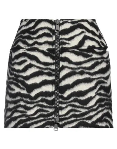 N°21 Woman Mini Skirt Black Size 6 Virgin Wool, Silk