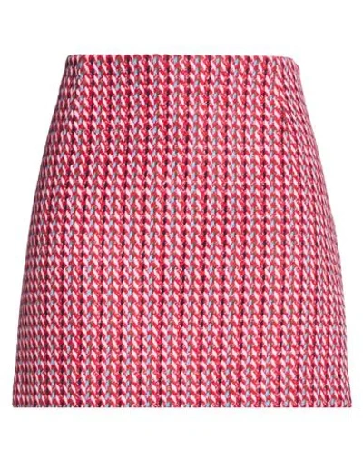 N°21 Woman Mini Skirt Red Size 8 Virgin Wool In Pink