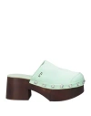N°21 Woman Mules & Clogs Light Green Size 8 Textile Fibers In Multi