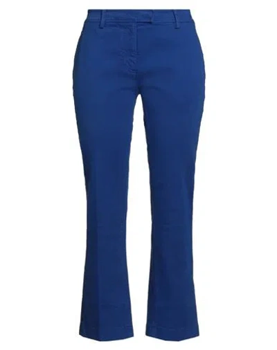 N°21 Woman Pants Bright Blue Size 4 Cotton, Elastane