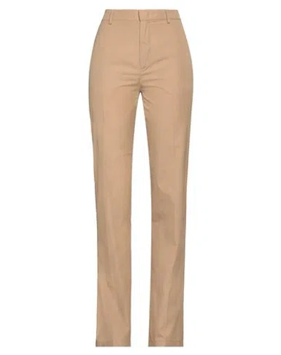N°21 Woman Pants Camel Size 6 Cotton In Beige