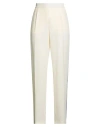N°21 Woman Pants Ivory Size 6 Acetate, Silk In White