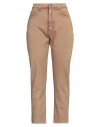 N°21 Woman Pants Khaki Size 31 Cotton, Elastane In Beige