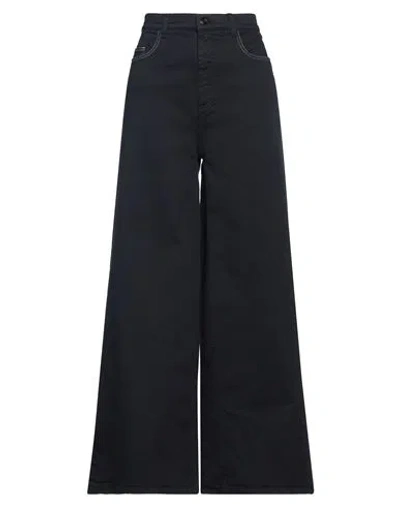 N°21 Woman Pants Midnight Blue Size 31 Cotton, Elastane