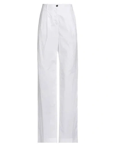N°21 Woman Pants White Size 2 Cotton In Multi