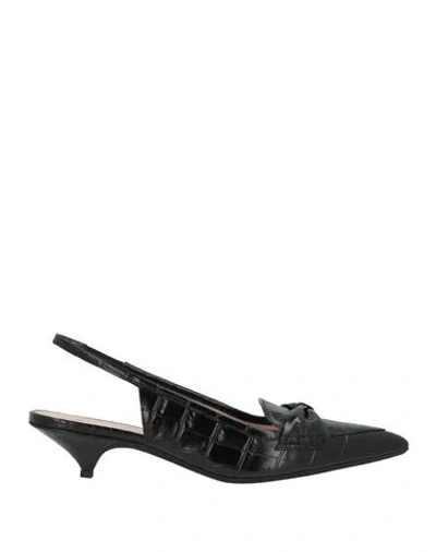 N°21 Woman Pumps Black Size 8 Leather