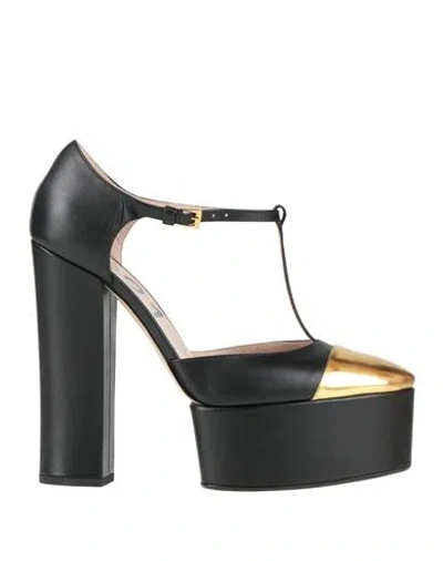 N°21 Woman Pumps Black Size 8 Leather
