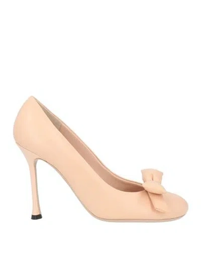 N°21 Woman Pumps Blush Size 8 Leather In Pink