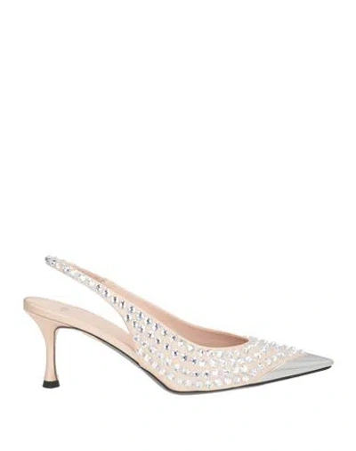N°21 Woman Pumps Blush Size 8 Textile Fibers In Nude