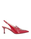 N°21 Woman Pumps Brick Red Size 10 Soft Leather In Red