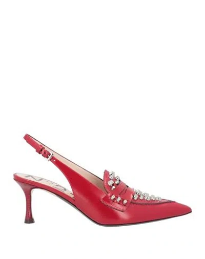 N°21 Woman Pumps Brick Red Size 10 Soft Leather