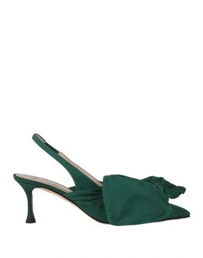 N°21 Woman Pumps Emerald Green Size 8 Textile Fibers