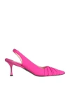 N°21 Woman Pumps Fuchsia Size 10 Textile Fibers In Pink