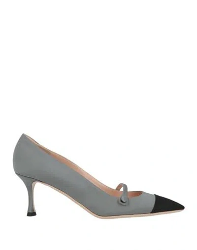 N°21 Woman Pumps Grey Size 8 Textile Fibers In Multi